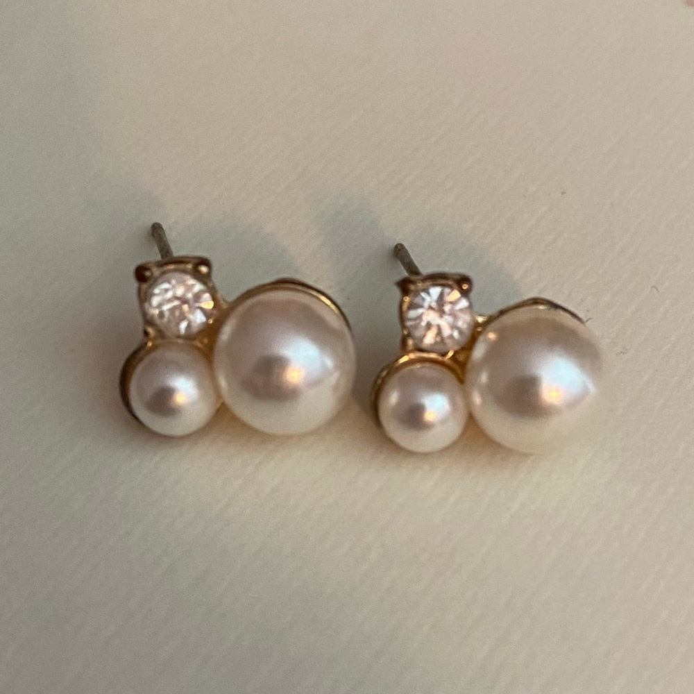 Faux Pearl Stud Earrings